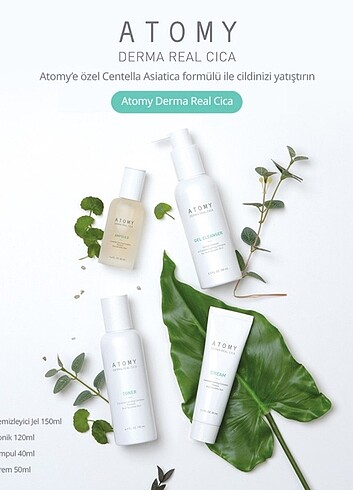 Atomy derma real cica set cilt bakım