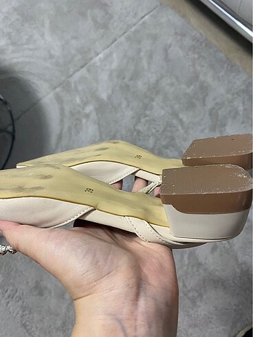 Bej rengi babet - sandalet - Görsel 5