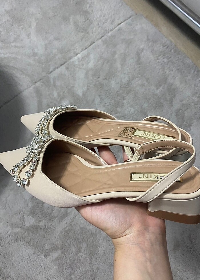 Bej rengi babet - sandalet - Görsel 3