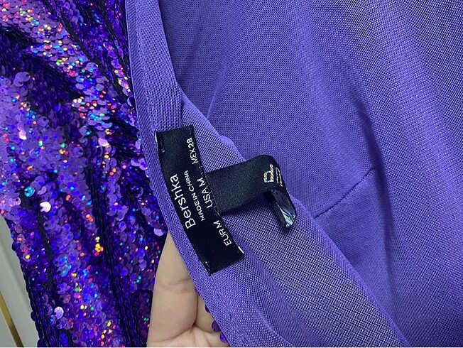 m Beden çeşitli Renk Bershka payetli mini elbise