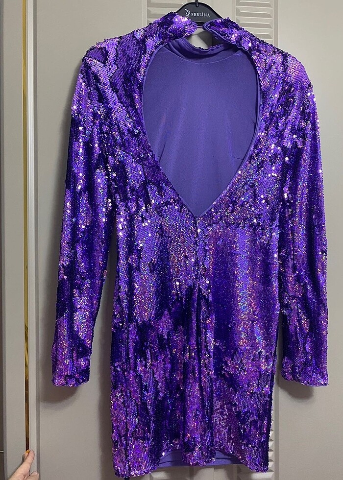 Bershka payetli mini elbise - Görsel 2