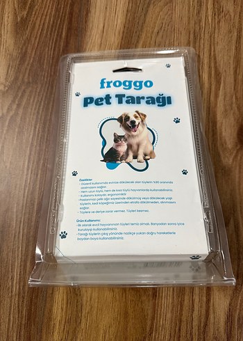 Froggo Sarı Gri Kedi Köpek Tüy Toplama Fırçası - Görsel 3