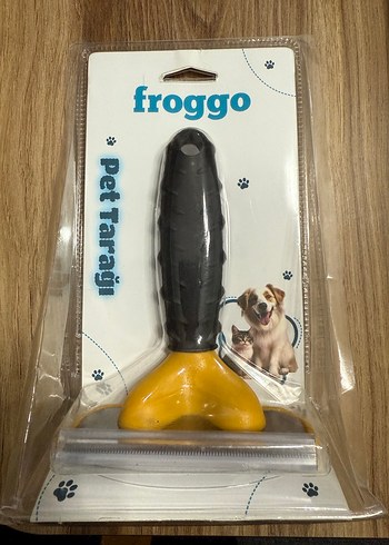 Froggo Sarı Gri Kedi Köpek Tüy Toplama Fırçası - Görsel 2