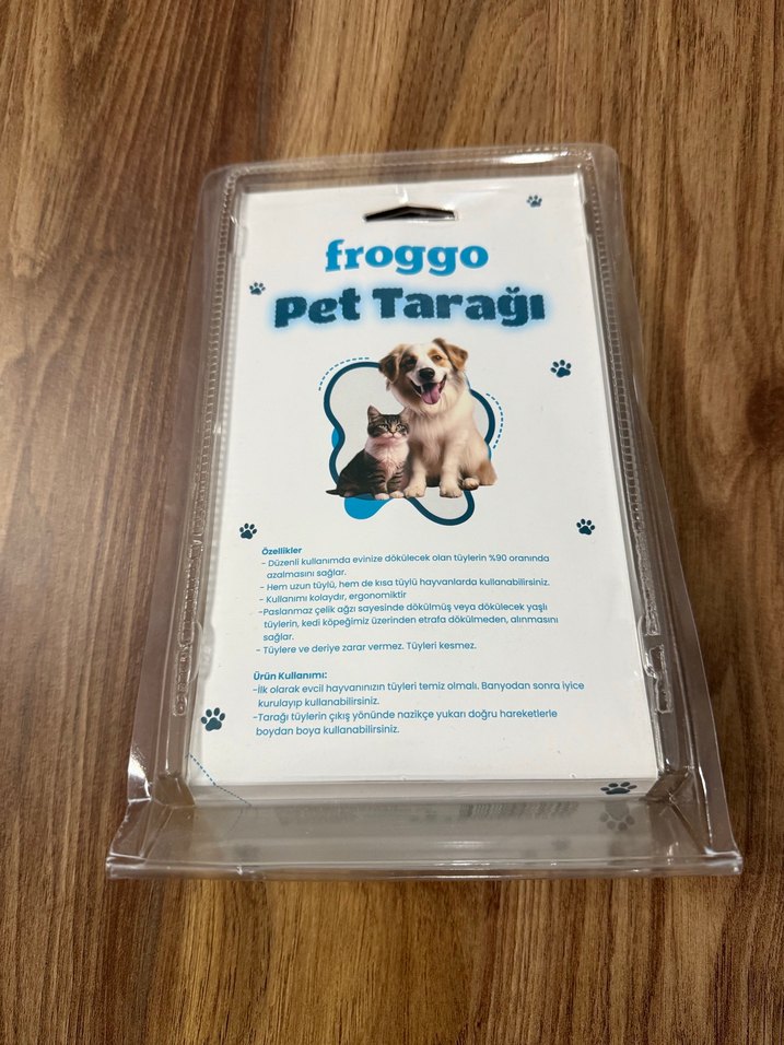 Froggo Sarı Gri Kedi Köpek Tüy Toplama Fırçası - Görsel 3