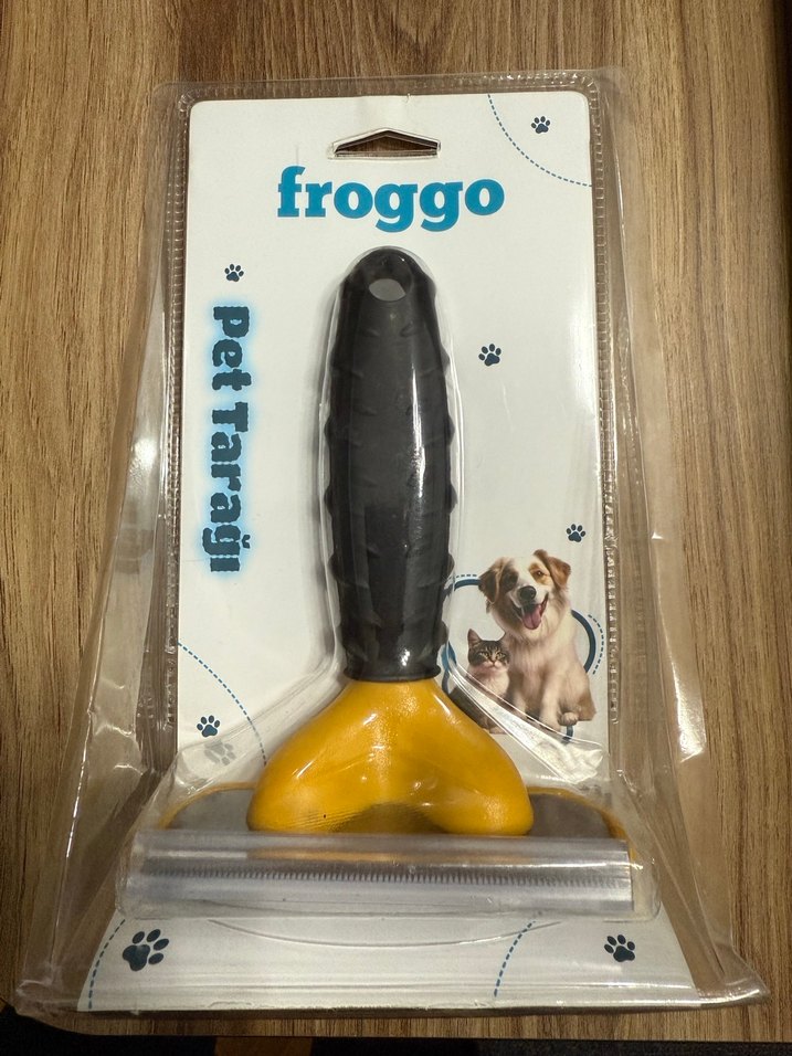 Froggo Sarı Gri Kedi Köpek Tüy Toplama Fırçası - Görsel 2