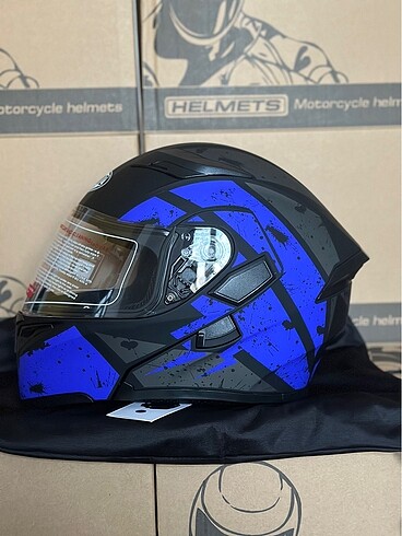 JK ÇENE AÇILIR KASK SIFIR KAPALI KUTU GÜNEŞ GÖZLÜKLÜ TÜM BEDENLE - Görsel 4