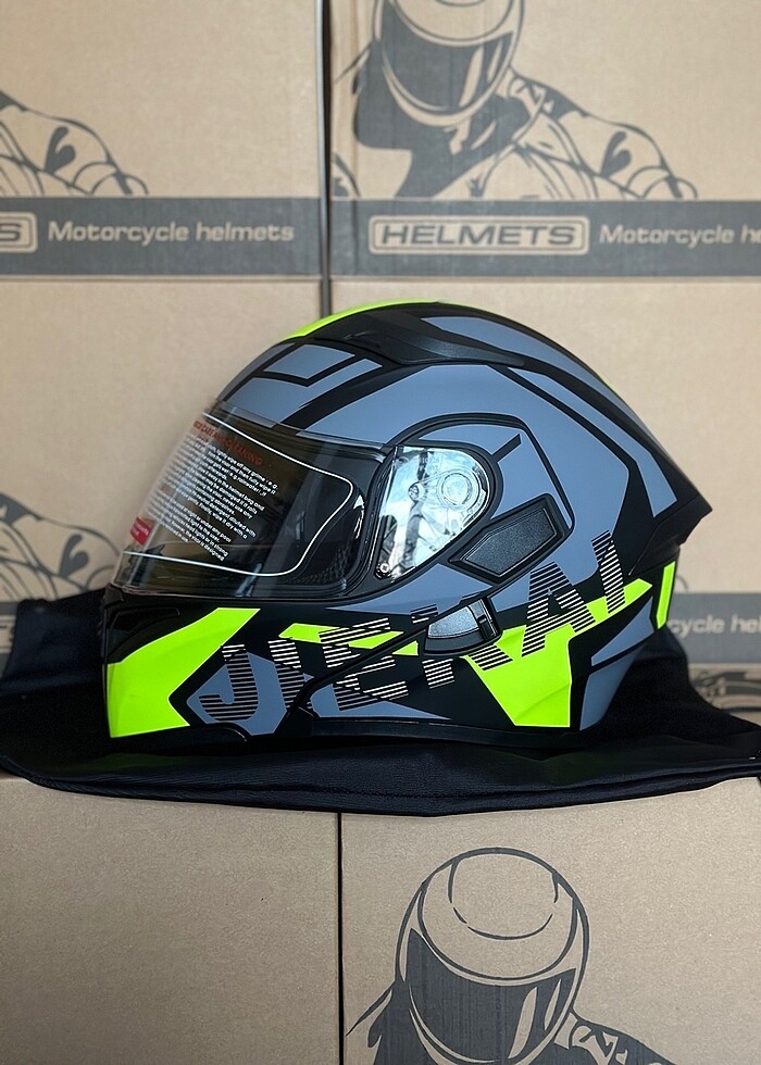 JK ÇENE AÇILIR KASK SIFIR KAPALI KUTU GÜNEŞ GÖZLÜKLÜ TÜM BEDENLE - Görsel 2