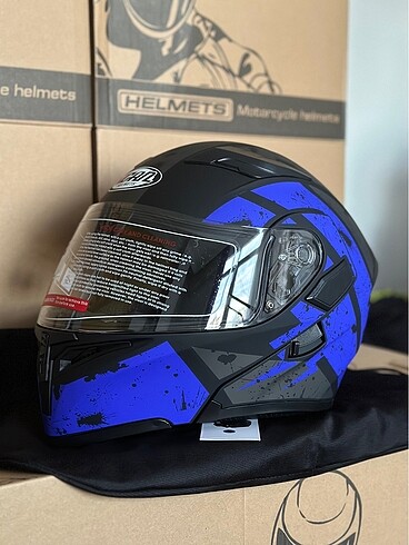 JK ÇENE AÇILIR KASK SIFIR KAPALI KUTU GÜNEŞ GÖZLÜKLÜ TÜM BEDENLE - Görsel 3