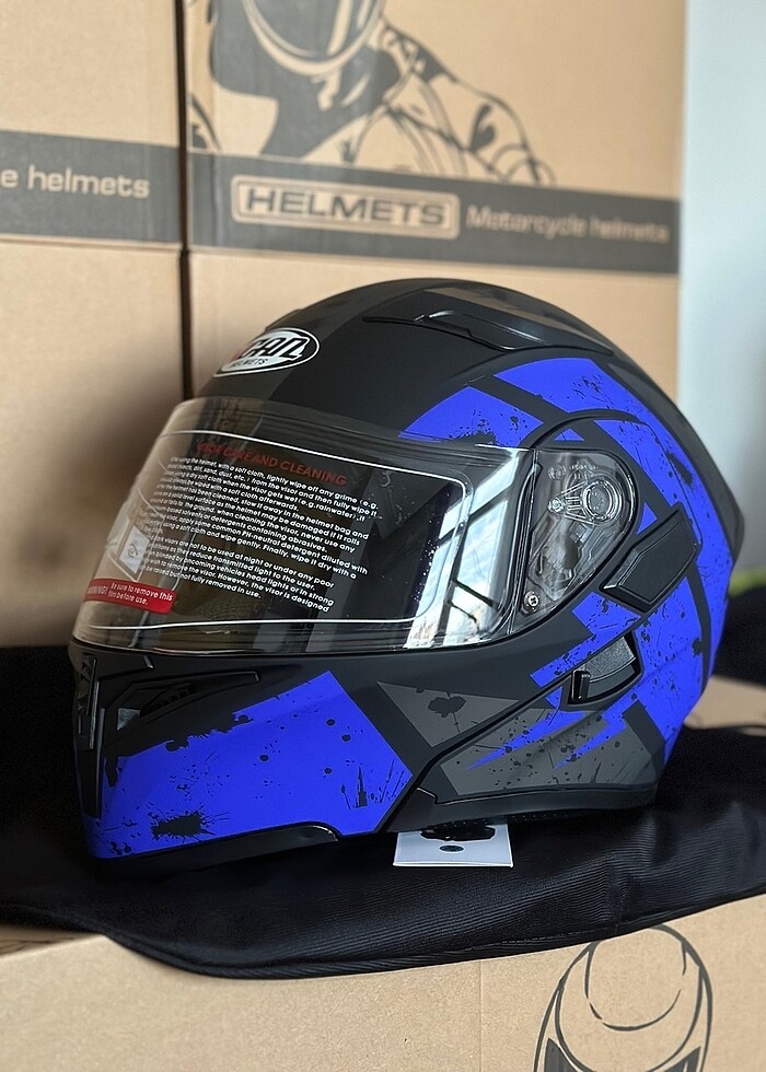 JK ÇENE AÇILIR KASK SIFIR KAPALI KUTU GÜNEŞ GÖZLÜKLÜ TÜM BEDENLE - Görsel 3