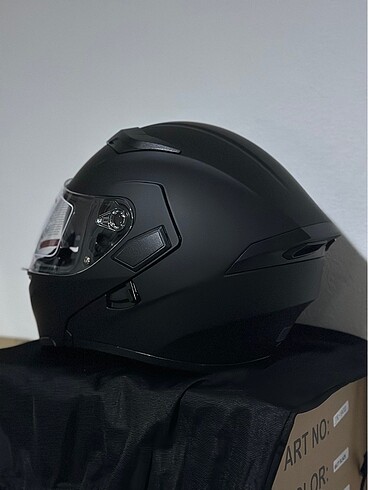 SIFIR MAT SİYAH JK ÇENE AÇILIR KASK S BEDEN - Görsel 3