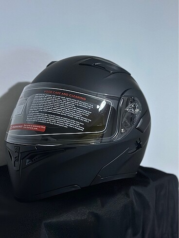 SIFIR MAT SİYAH JK ÇENE AÇILIR KASK S BEDEN - Görsel 2