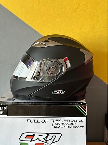 SIFIR CRN MAT SİYAH ÇENE AÇILIR KASK GÜNEŞ GÖZLÜKLÜ M L XL BEDEN - Görsel 2