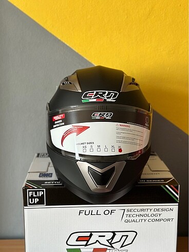 SIFIR CRN MAT SİYAH ÇENE AÇILIR KASK GÜNEŞ GÖZLÜKLÜ M L XL BEDEN - Görsel 5