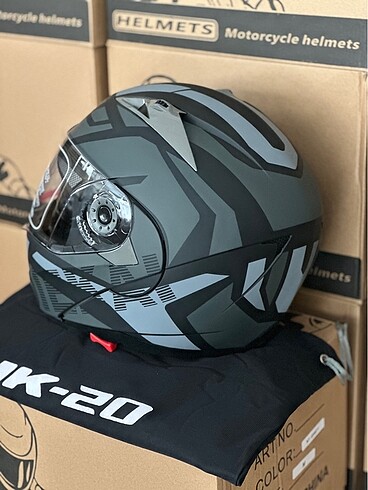 SIFIR JK ÇENE AÇILIR KASK  M L XL BEDENLER - Görsel 3