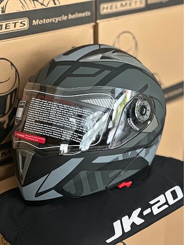 SIFIR JK ÇENE AÇILIR KASK  M L XL BEDENLER - Görsel 2