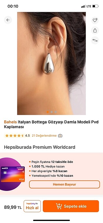 Kadın küpe