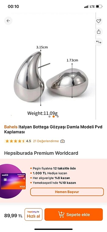 Diğer Kadın küpe