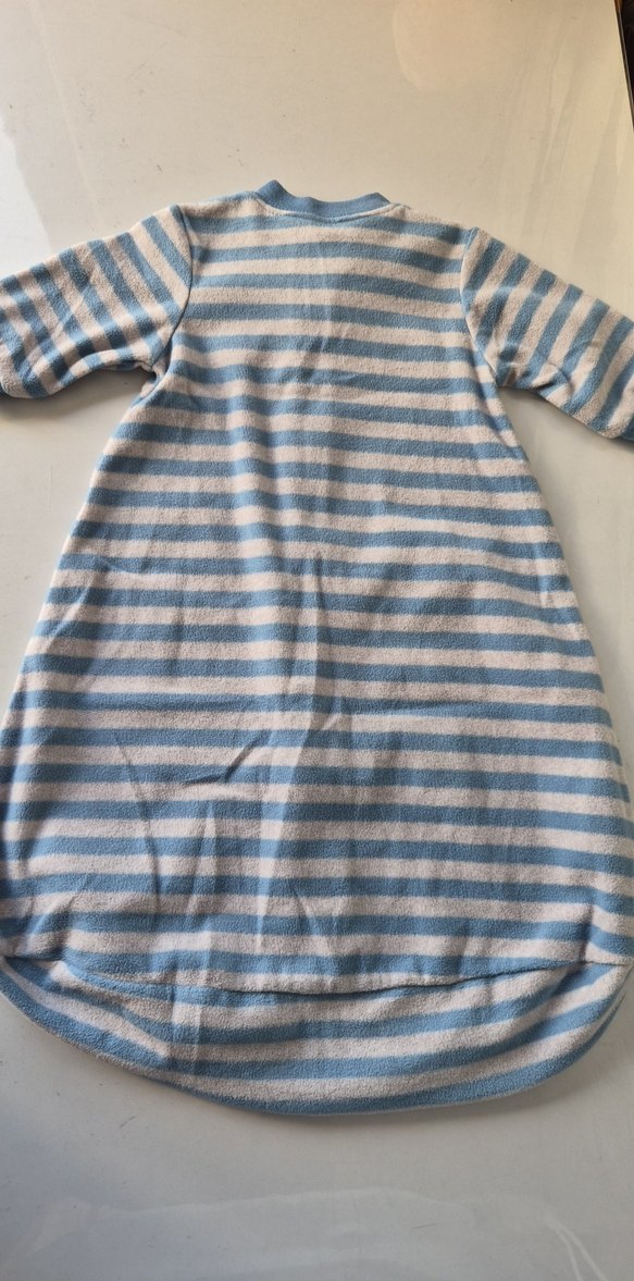 Carters Mavi Gri Çizgili Fermuarlı Çocuk Uyku Tulumu - Görsel 4