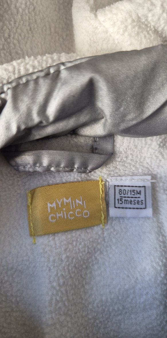 Chicco marka Gri Kürklü Kız Çocuk Montu - Görsel 3