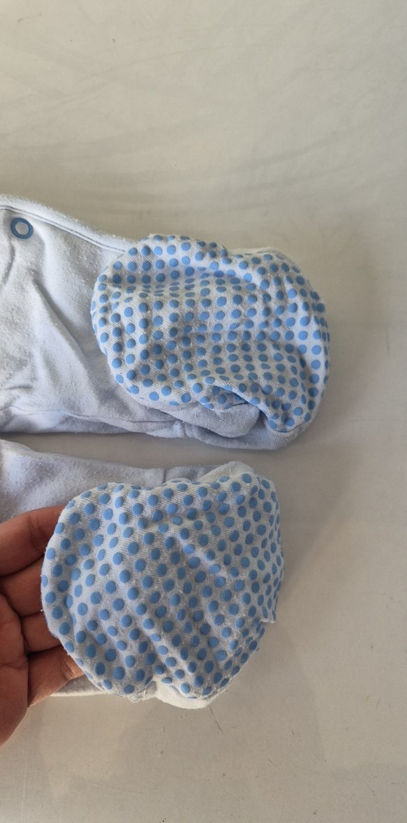 Mothercare Mavi Düğmeli Bebek Tulum - Görsel 2