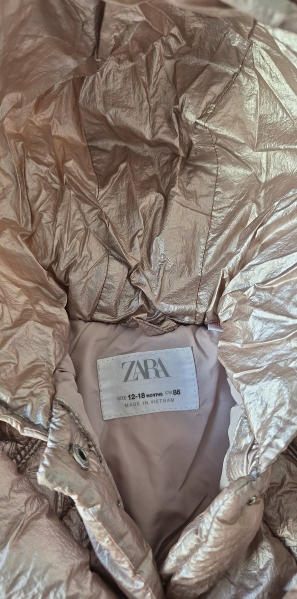 Parlak Pembe Kapüşonlu Kız Mont - Görsel 4