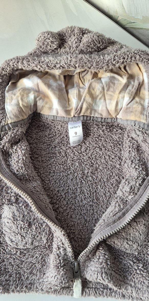 Carters Kapüşonlu Çocuk Peluş Mont - Görsel 3