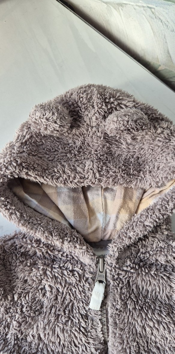 Carters Kapüşonlu Çocuk Peluş Mont - Görsel 2