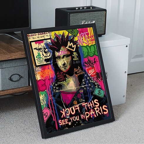 Diğer Pop Art Mona Lisa İllüstrasyon Tablo Tasarımı