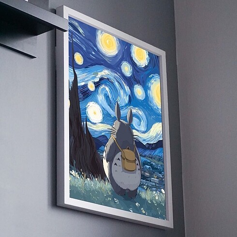 Komşum Totoro ve Vincent van Gogh Poster - Görsel 4