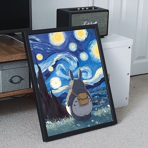 Komşum Totoro ve Vincent van Gogh Poster - Görsel 2