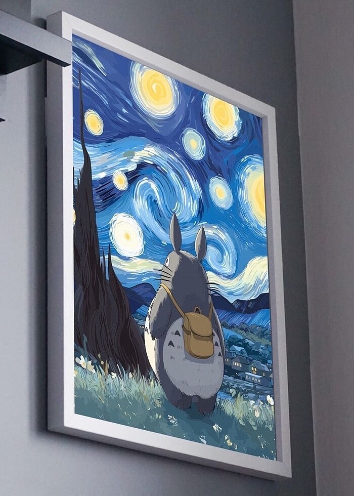 Komşum Totoro ve Vincent van Gogh Poster - Görsel 4