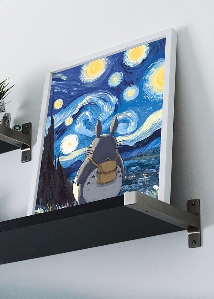 Komşum Totoro ve Vincent van Gogh Poster - Görsel 5