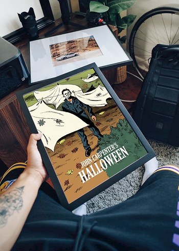 Retro Halloween İllüstrator Film Posteri - Görsel 2
