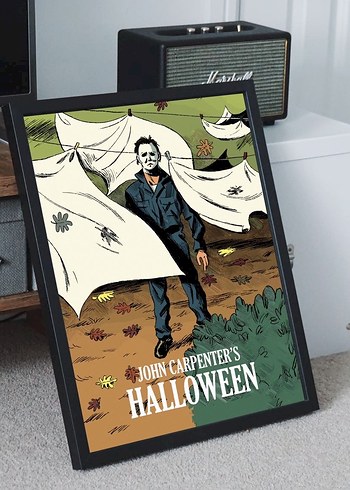 Retro Halloween İllüstrator Film Posteri - Görsel 3