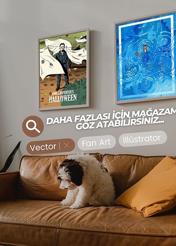 Retro Halloween İllüstrator Film Posteri - Görsel 5