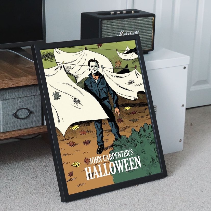 Retro Halloween İllüstrator Film Posteri - Görsel 3