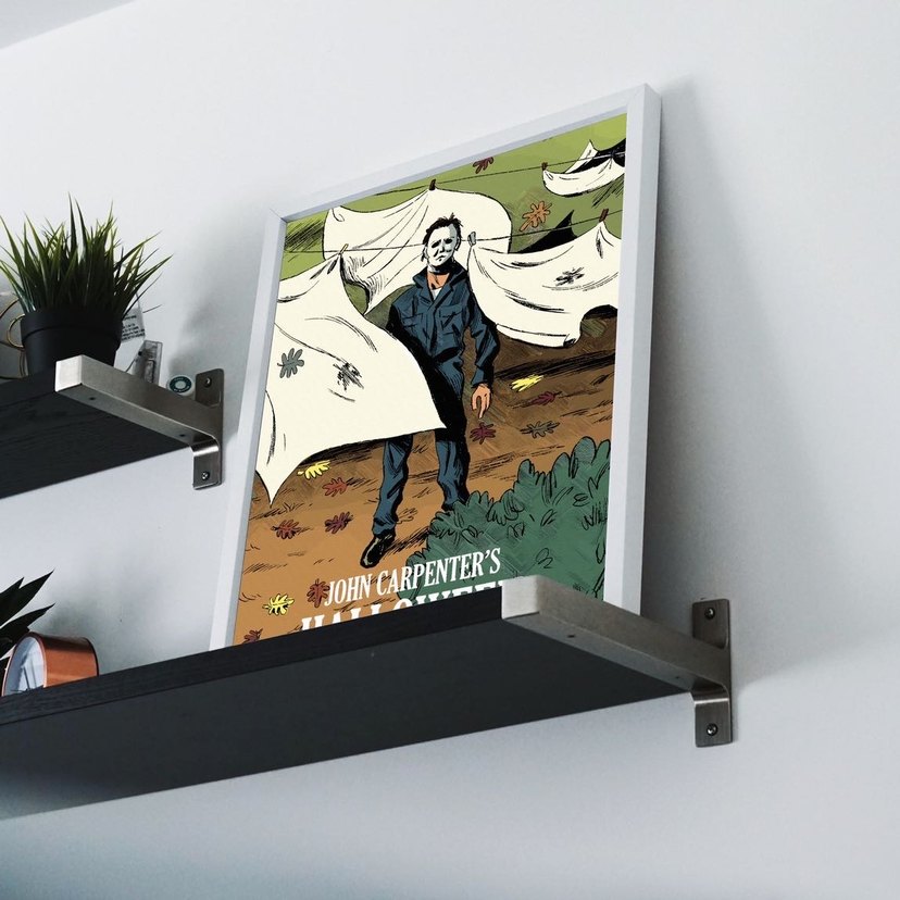 Retro Halloween İllüstrator Film Posteri - Görsel 4