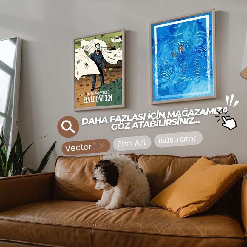 Retro Halloween İllüstrator Film Posteri - Görsel 5