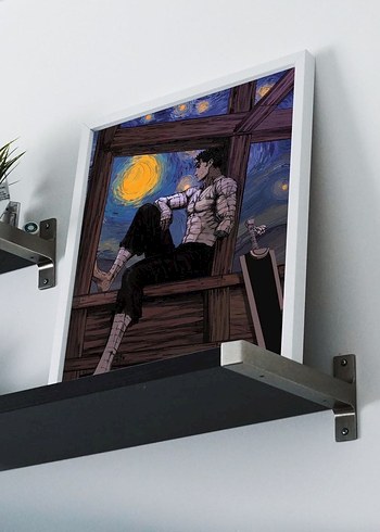 Berserk Guts Van Gogh Yıldızlı Gece - Görsel 4