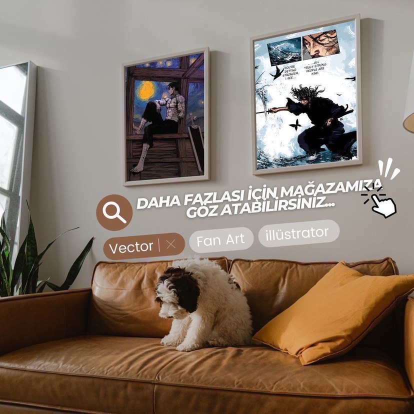 Berserk Guts Van Gogh Yıldızlı Gece - Görsel 5