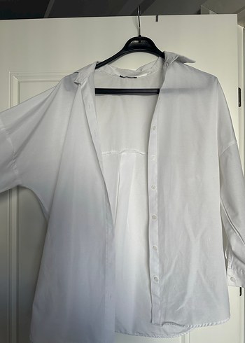 Gri Düğmeli Keten Kadın Gömlek - Görsel 5