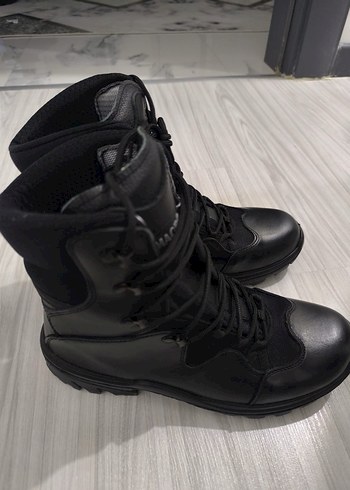 Siyah Bağcıklı Erkek Biker Botları - Görsel 2