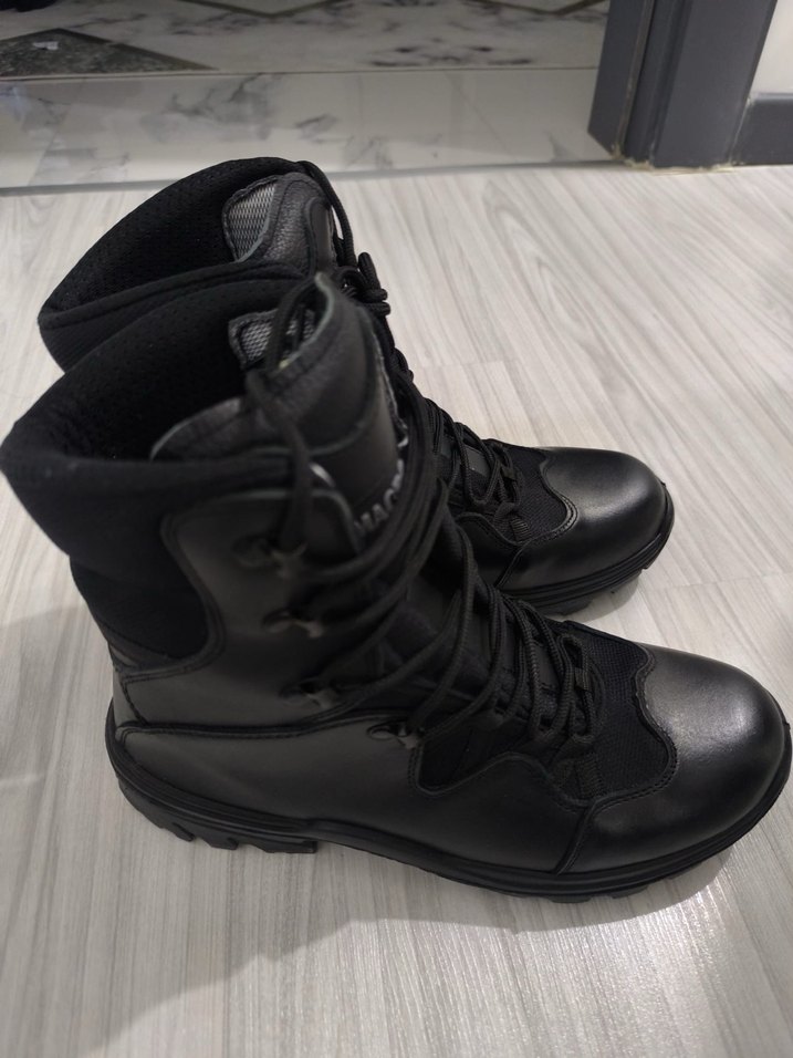 Siyah Bağcıklı Erkek Biker Botları - Görsel 2