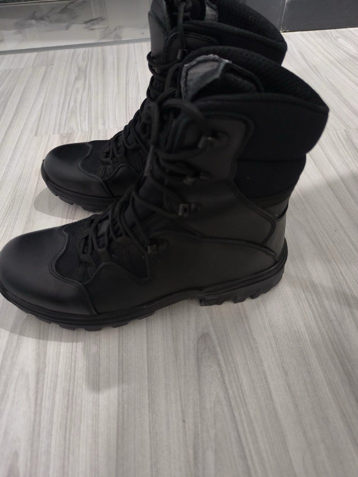 Siyah Bağcıklı Erkek Biker Botları - Görsel 5