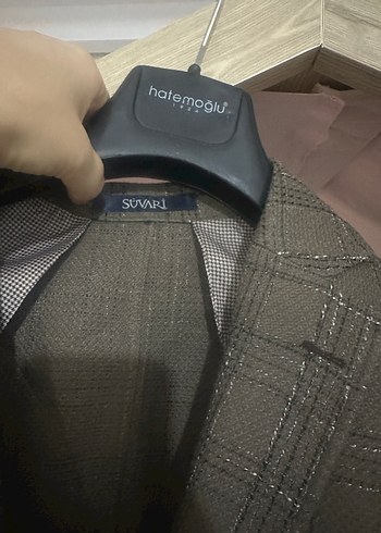 Düğmeli Kahverengi Erkek Takım Elbise Ceket - Görsel 6