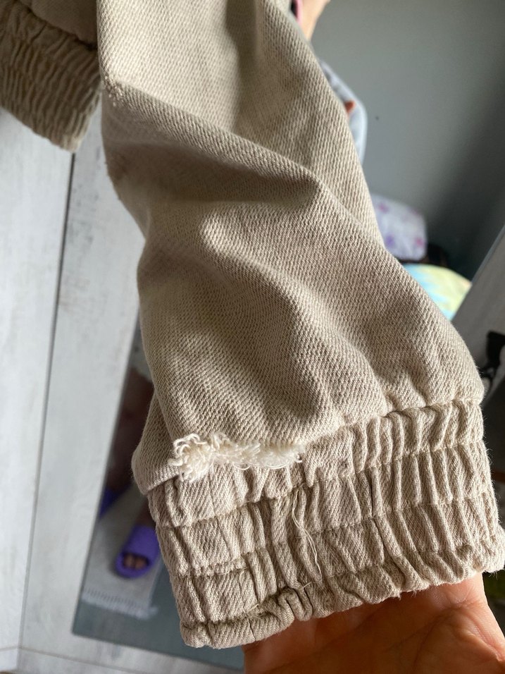 Bej Kadın Keten Ceket - Görsel 5