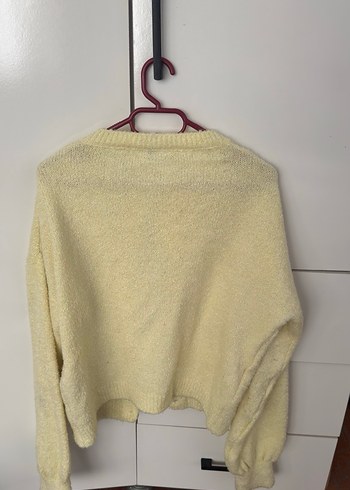 Sarı  Yün Hırka - Görsel 3