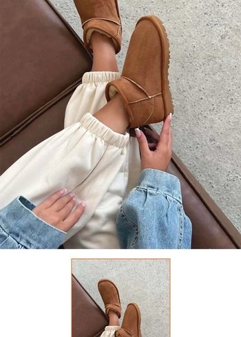 Kürklü Taba Süet Kadın Dolgu Topuk Bot