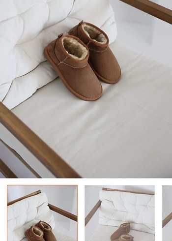 Ugg Kürklü Taba Süet Kadın Dolgu Topuk Bot