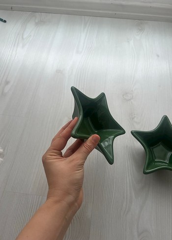 Parlak Yeşil Yıldız Şeklinde Tabak Seti - Görsel 3